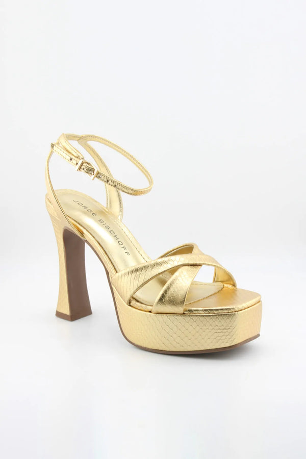 Jorge Bischoff Snakeskin Pattern Platform Sandals